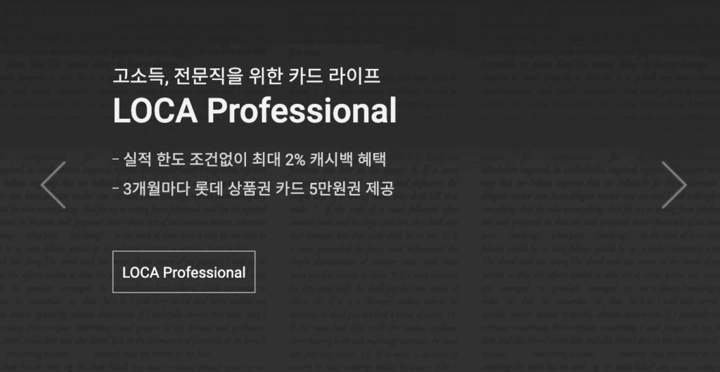 롯데카드 로카 프로페셔널 공항 라운지부터 취득세 2% 캐시백 혜택까지 로카 프로페셔널